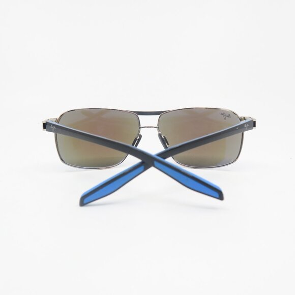 Display Model:  Maui Jim 835-17A 61.6mm THE BIRD  Chrome and Blue Sunglasses. - Picture 7 of 8